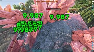 Ark UnOfficial Crystal Isles Alpha Boss solo with land dino Reaper