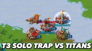 180M T3 Solo Trap Vs Maxed 11k Titans Trapping Is Easy Lords Mobile