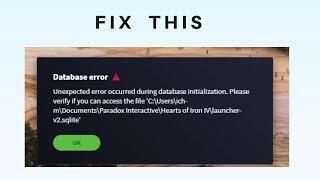 How to Fix Database error in Hearts of IV