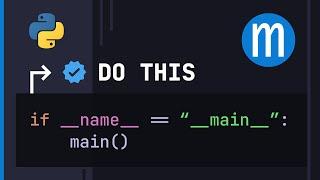 You should put this in all your Python scripts  if __name__ == __main__ ...