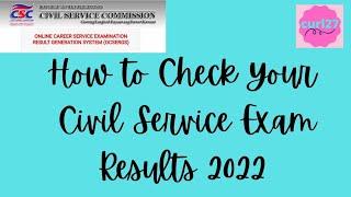 How to Check your Civil Service Exam Results  2022 