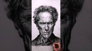 ASMR Drawing Clint Eastwood #asmr #asmrdrawing #asmrnotalking