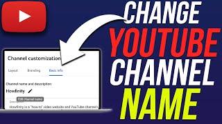 How to Change YouTube Channel Names - Step by Step