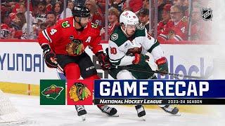 Wild @ Blackhawks 47  NHL Highlights 2024