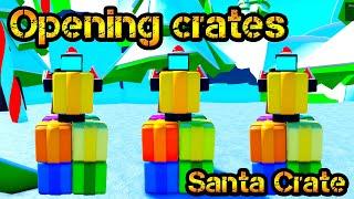 Opening crates Santa Crate Christmas Event Toilet Tower Defense