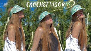 CROCHET SUMMER HAT crochet visor  Trend of the summer 2023