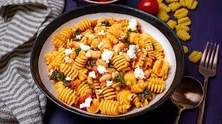 Radiatori Pasta with Cannellini Beans and Tomatoes