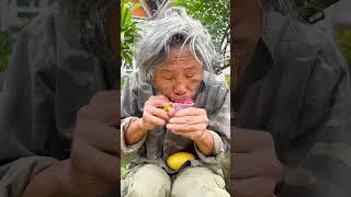 Homeless old man picks up expired food from the stream to eat funny ending #shorts