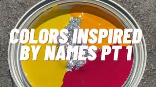 Mixing Paint Colors Inspired by Names Part 1 Sparkle #shorts