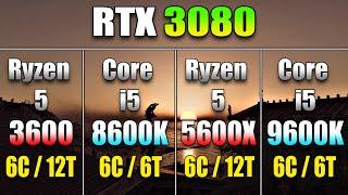 Ryzen 5 3600 vs Core i5 8600K vs Ryzen 5 5600X vs Core i5 9600K