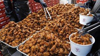 겉바속촉 끝판왕 인기많은 전국 전통시장 닭강정 치킨 몰아보기  Korean Spicy Chicken Dakgangjeong  korean street food