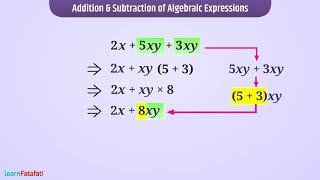 Addition and Subtraction of Algebraic Expressions - Class 6 Maths Chapter 8 Algebraic Expressions