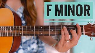 F minor Fm Chord - 3 ways  Beginner Guitar Lesson