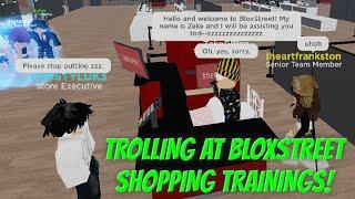 I ATTENDED TRAININGS AT 2AM AND PRETENDED TO FALL ASLEEP - TROLLING AT BLOXSTREET SHOPPING ON ROBLOX