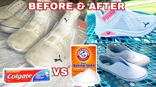 The best way to clean White Shoes Toothpaste Vs Baking Soda& VinegarHow to clean your white shoes