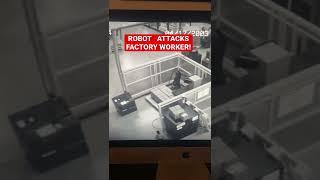 Robot Attacks Factory Worker #shorts