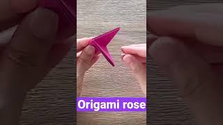 Easy Origami rose  origami flower 