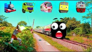 Teka-Teki Tebak Gambar Lokomotif cc206 Kereta Panjang Thomas Funny Train Densha Titipo Krl