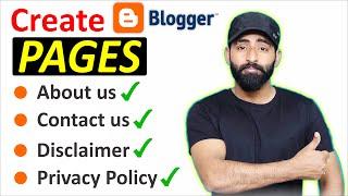 Create Pages in Blogger for AdSense Approval  Blog Course in HindiUrdu Class #7