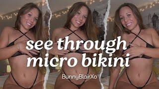 Bunny Blair  SEE THROUGH BIKINIS Try On Haul Micro Transparent