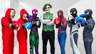 TEAM SPIDER-MAN vs BAD GUY TEAM   JOKER - BOXING HOLIDAY   Live Action 