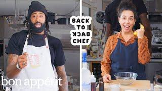 DeAndre Jordan Tries to Keep Up with a Professional Chef  Back-to-Back Chef  Bon Appétit