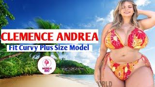 Clemence Andrea Biography BBW curvy plus size model wiki net worth Body measurements.