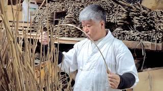 Amazing Process of Making Traditional Bamboo Fishing Rod. Korean Fishing Rod Craftsmen