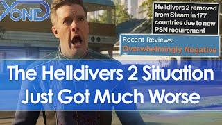 Sony stop selling Helldivers 2 on Steam in 177 countries after PSN account requirement controversy