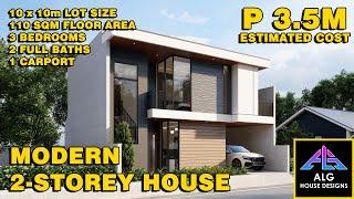 3-BEDROOM MODERN HOUSE ON 100 SQM LOT 2024  ALG DESIGNS #83