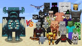 Warden vs Every mob in Minecraft Bedrock Edition - Minecraft 1.19 Warden vs All Mobs