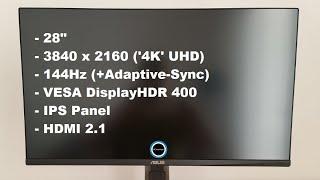 ASUS VG28UQL1A Review - Fast and Dynamic with HDMI 2.1