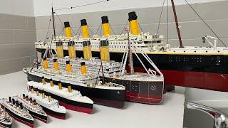 All Ship Models Review with Black and White Color  RMS Titanic Lusitania Carpathia Olympic 