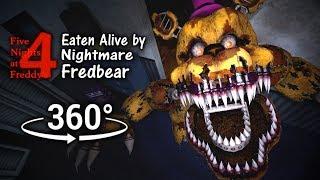 360° Eaten Alive by Nightmare Fredbear - Five Nights at Freddys 4 SFM VR Compatible