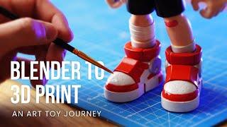 How I Made My First Art Toy Blender 3D Printing and Painting Process