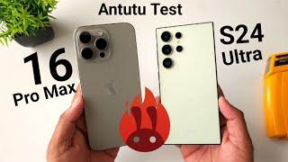 iPhone 16 ProMax vs S24 Ultra Antutu Test 