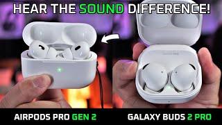 AirPods Pro Gen 2 vs Samsung Galaxy Buds 2 Pro Sound  Hear the difference