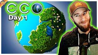 Lets Play ECO Day 1 - chocoTaco Eco Community Server Gameplay 2023