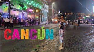 Partying in Cancun city Night Life  Mexico  night clubs walkthrough