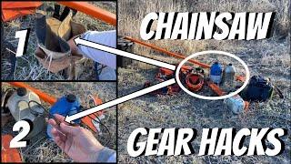 CHAINSAW GEAR TIPS FOR TSI AND HINGE CUTTING Only bring what you can carry so you can cut all day