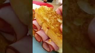 Cheesy Grilled Ham & Cheese Sandwich #PMGK #cheese #shorts