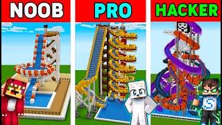 ¡PASAMOS de PARQUE ACUATICO NOOB vs PRO vs HACKER  MINECRAFT BUILDTUBERS EN DIRECTO