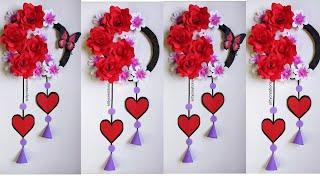 red rose paper flowers wallmate craft room decorations ideaeasy crafts wallhanging