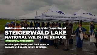 Outdoors enthusiasts celebrate reopening of Steigerwald Lake National Wildlife Refuge