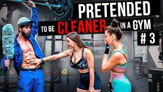CRAZY CLEANER surprise GIRLS in a GYM prank #3  Aesthetics in public reactions