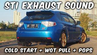 Stage 2+ WRX STi Pure Exhaust Sounds  Cold Start Normal Driving WOT Pulls & Pops