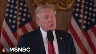 Trump unravels in Mar-a-Lago press conference ranting about Kamala Harris crowd size