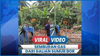 Viral Semburan Gas Muncul dari Galian Sumur Bor Bikin Panik Warga