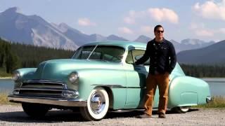 Trent Sherrill visiting Canada Daves 51 Fleetline kustom