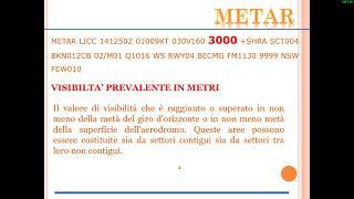 PPL VDS  Impariamo a leggere i METAR e TAF